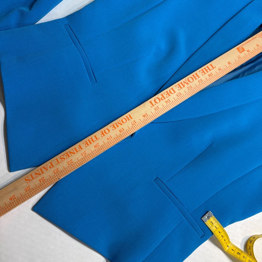 Tahari ASL Skirt Suit Women 14 Blue Shawl Collar Blazer Pencil Skirt Lined Set - Picture 4 of 14